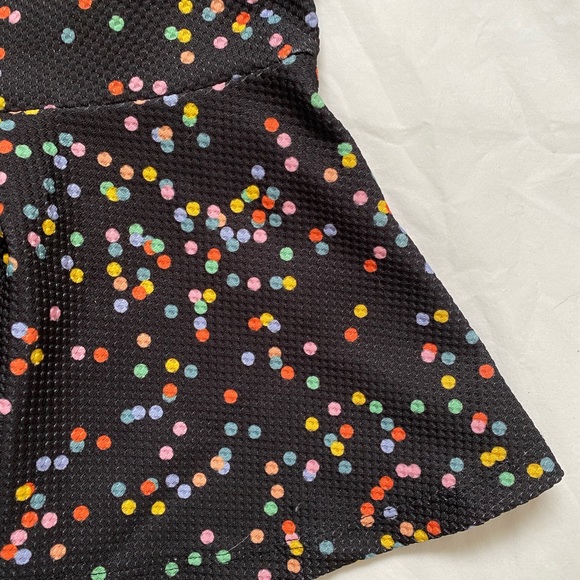 H&M peplum top with rainbow confetti polka dots - Picture 3 of 5